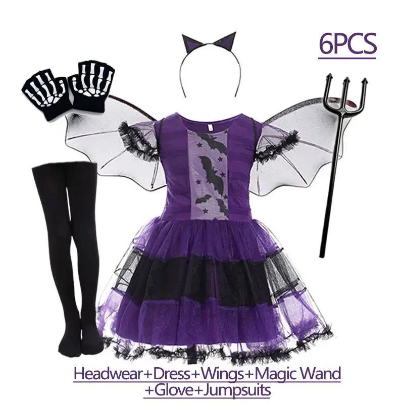 Girls Bat Dress | Purple Wings | Toylandeu™