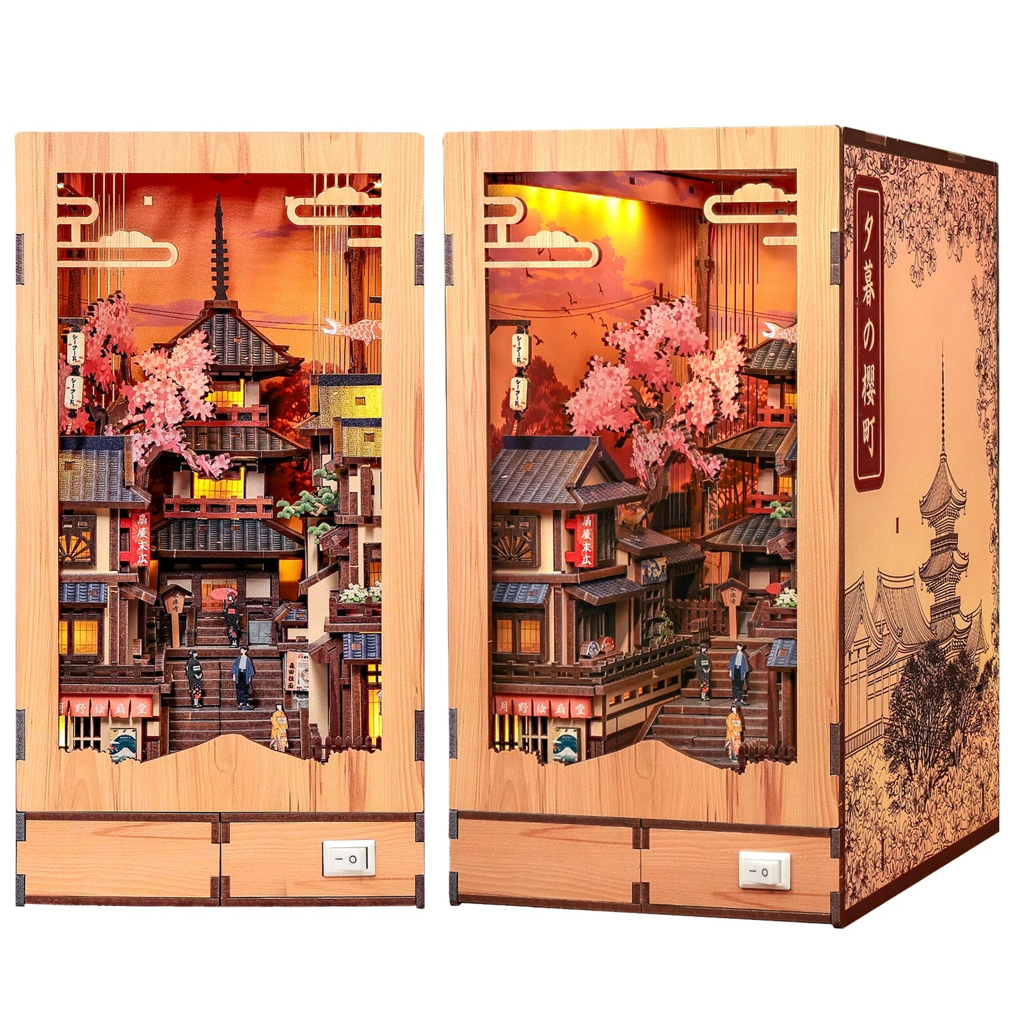 Book Nook Kit | Wooden Doll House | LED Light | One Size