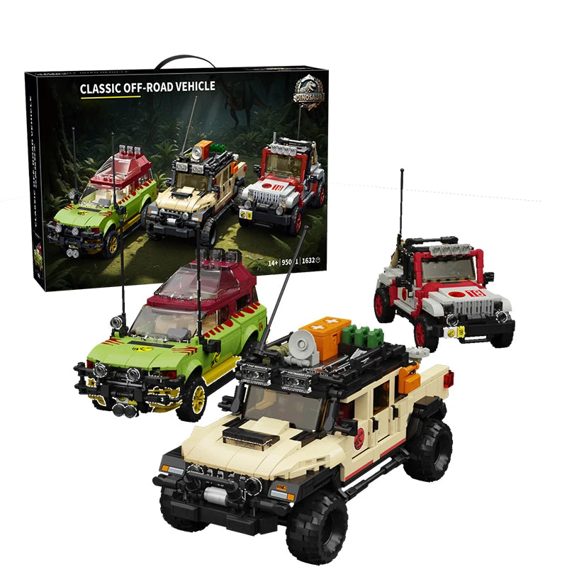 Dinosaur Building Blocks | 1632 Pcs | 3 In 1 Off Road Vehicle | Adult Kit