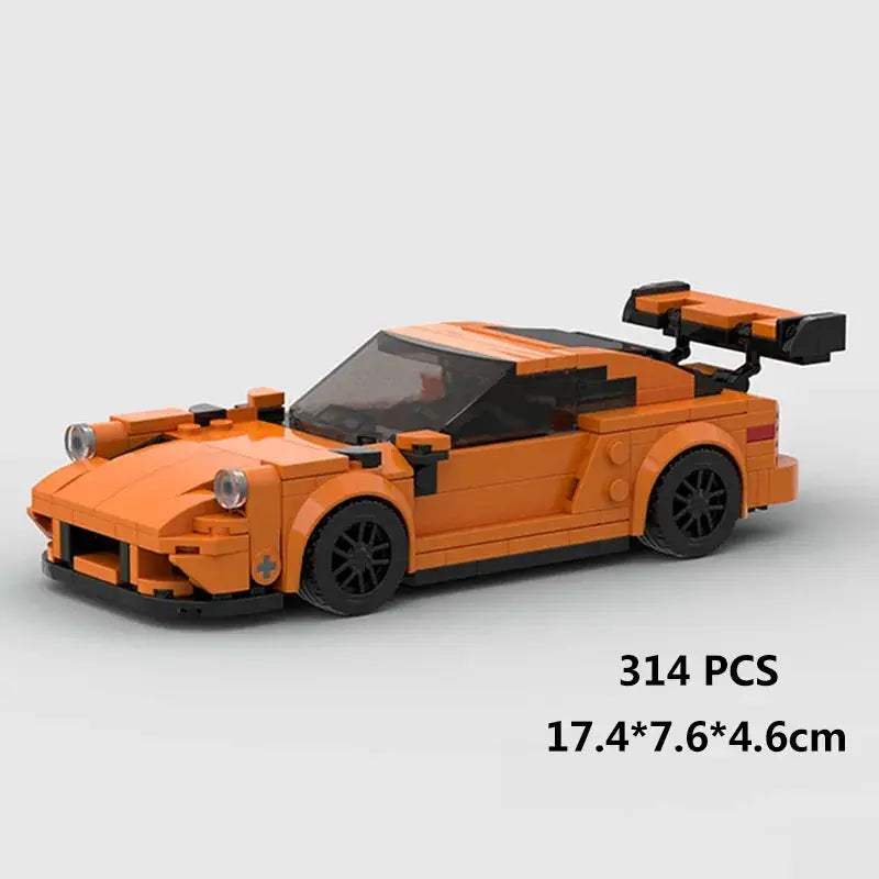 MOC Speed Super Race Car Vehicle Racing Model Building Blocks Bricks Rally Sport Pickup Truck Toy City Technical Christmas gift - ToylandEU
