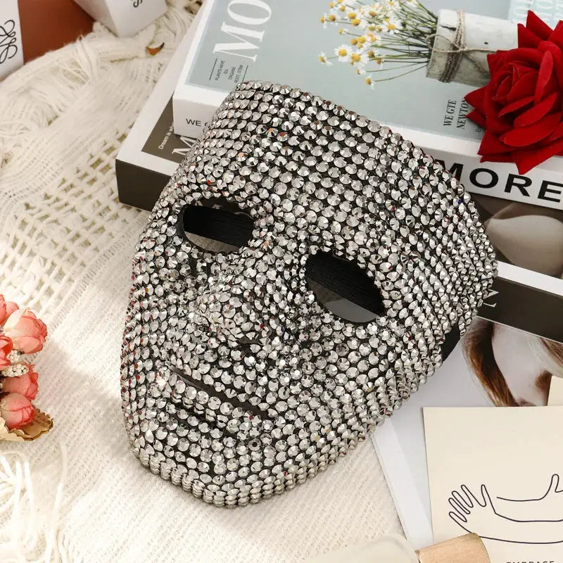 Dancer Mask DIY Rhinestone High-End Party Carnival Festival Prop, Suitable for Men and Women Dance Parties - ToylandEU
