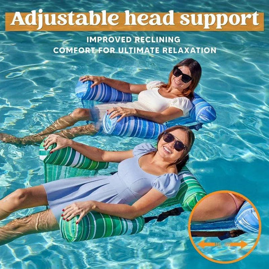 Inflatable Pool Float | 2 Pack | Adjustable Back and Head Support