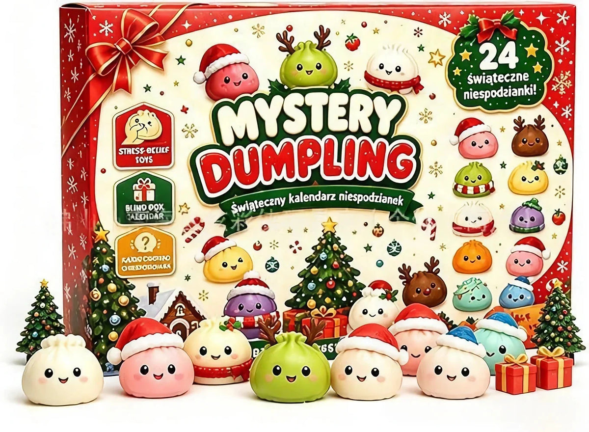 Advent Calendar | 2026 24 Day Fidget Squishies | Sensory Dumpling Surprise Toys | Stress Relief Gift
