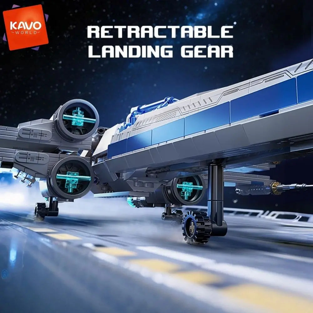 Building Block Set | X-Wing Starfighter | 1271 Pieces | LED Light-Up