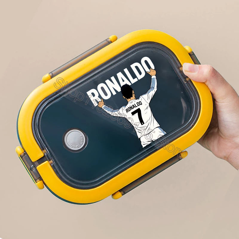 Bento Lunch Box | Double Layer | Large Capacity | CR7 Cartoon For Kids