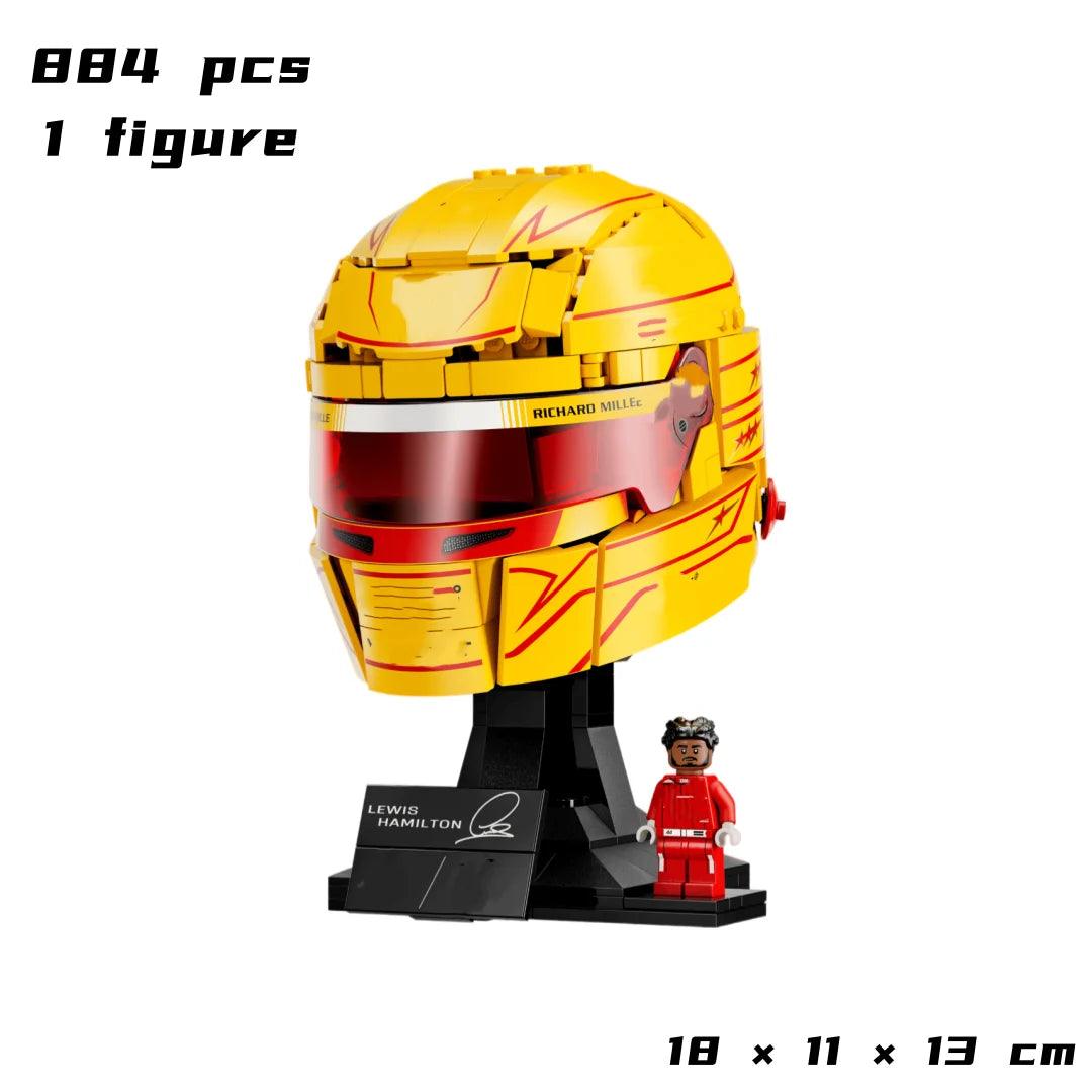 Building Blocks Set | 884-Piece Lewis Hamilton Helmet Model | Scuderia HP Theme