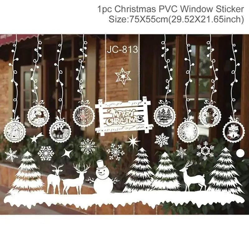 Festive Window Stickers Christmas Theme for Kids Room - ToylandEU