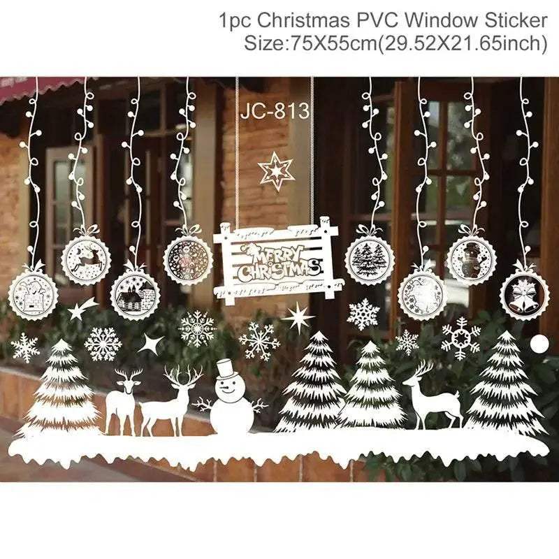 Festive Window Stickers Christmas Theme for Kids Room - ToylandEU