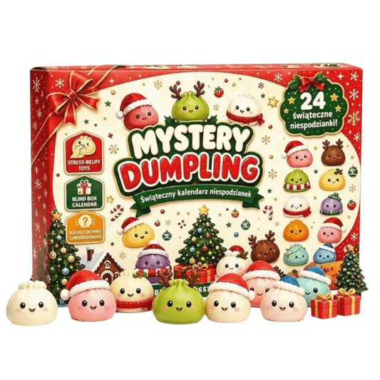 Advent Calendar | Soft Christmas Dumplings | 24 Numbered Doors TPR Fidget Toys | Stress Relief Gift