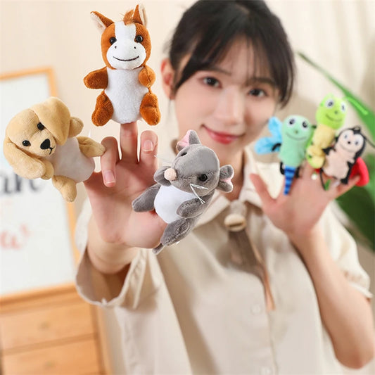 Kawaii Plush Doll Finger Puppet Toy Educational Fun for Kids