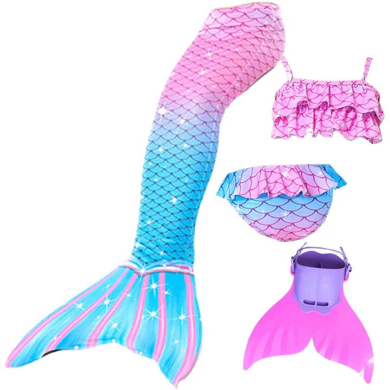 Mermaid Tail Swimsuit | Polyester | Costume Set With Skirt | Women