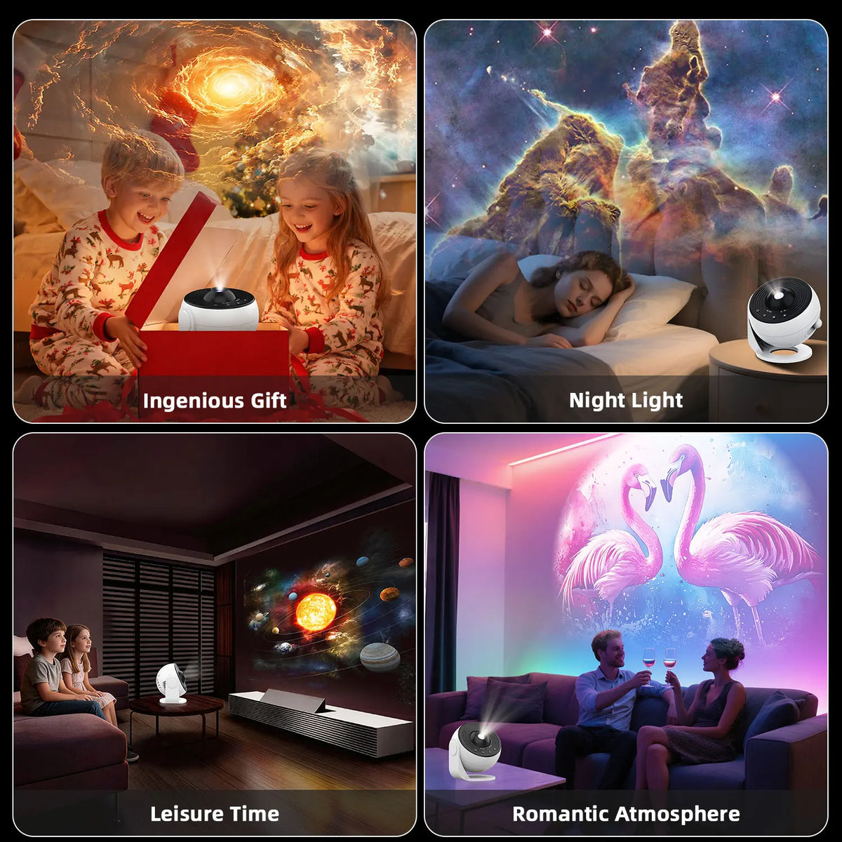 Galaxy Projector | 25 Planetarium Patterns | Remote Control Night Light For Kids Bedroom