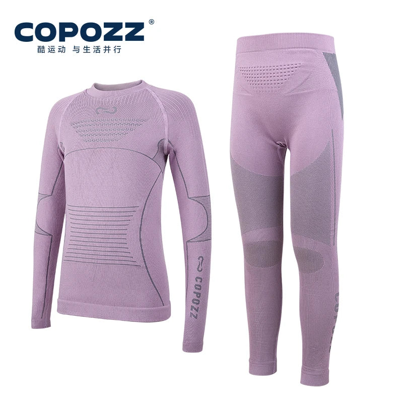 Kids Thermal Underwear Set | Winter Breathable Build | Ski Boys Girls