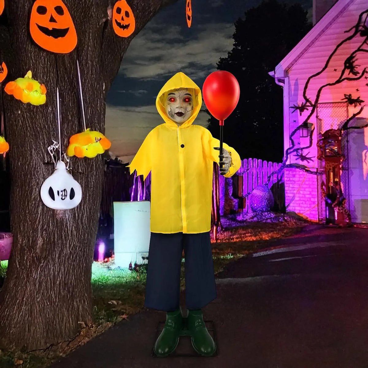 Halloween Animatronic Prop | 4 Ft Touch Activated | Sound Effect