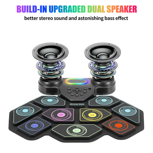 Electronic Drum Set Foldable Drum Kit For Beginners