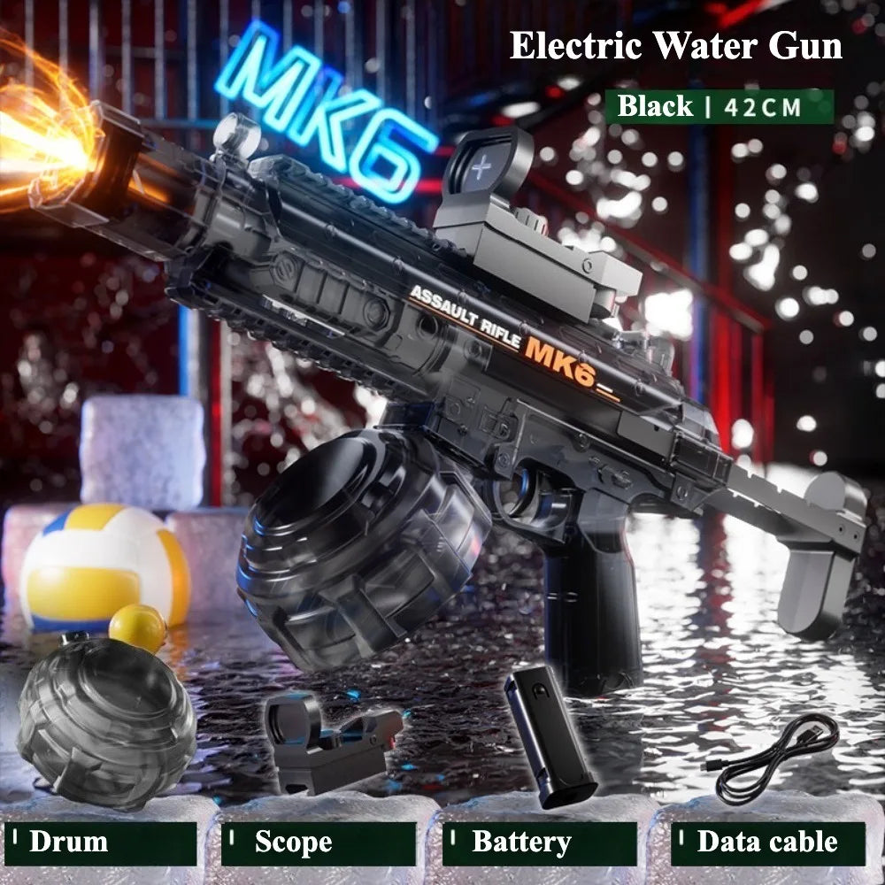 Water Gun | Electric Continuous Shooting | Light Up Blaster | 15m Range