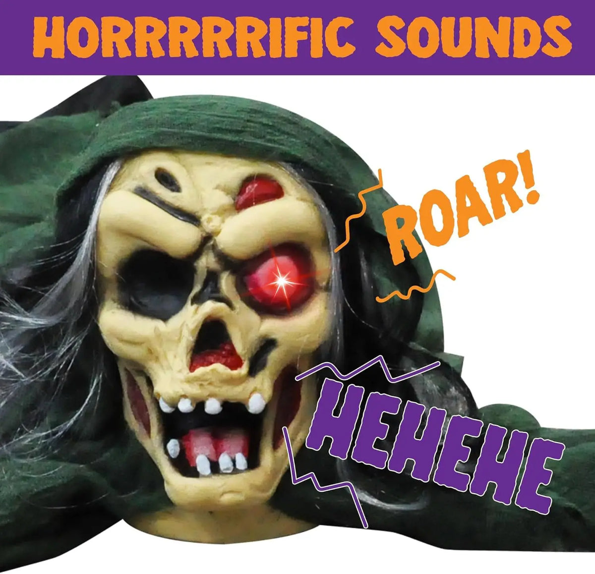 Halloween Zombie Decor | Glowing Eyes | Sound Effect | Yard Ornament