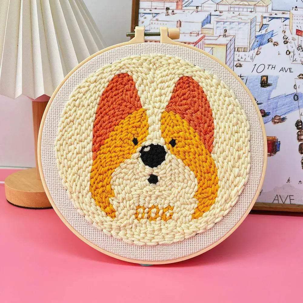 Adorable Animal-Themed Punch Needle Embroidery Set - ToylandEU
