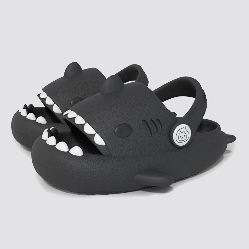 Kids Sandals | Cartoon Shark Design | Non-Slip Thick Soles | 4-6Y
