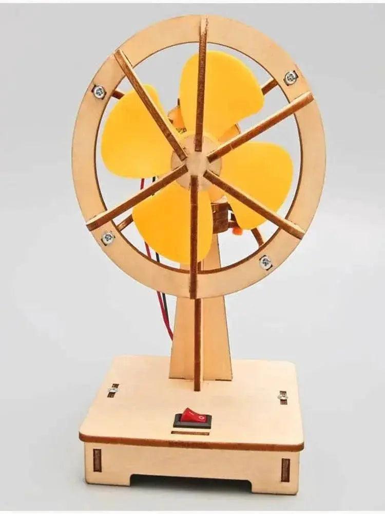 Children's Handmade Diy Electric Shaking Fan Scientific Education Wooden Toy Kit - ToylandEU™