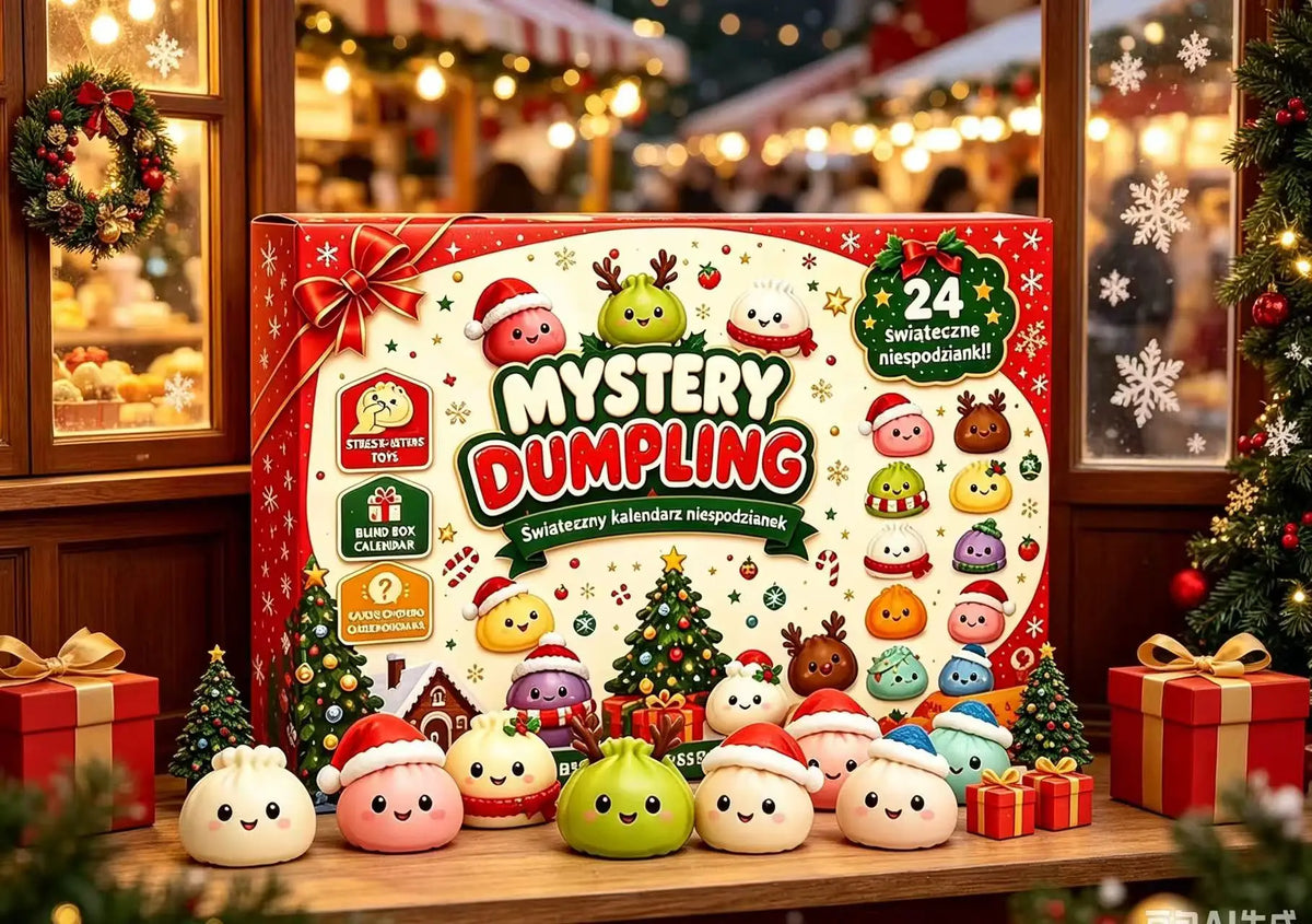 Advent Calendar | 24 Day Dumpling Squishy Surprise Box | Slow Rebound Sensory Toys | Holiday Gift Decor