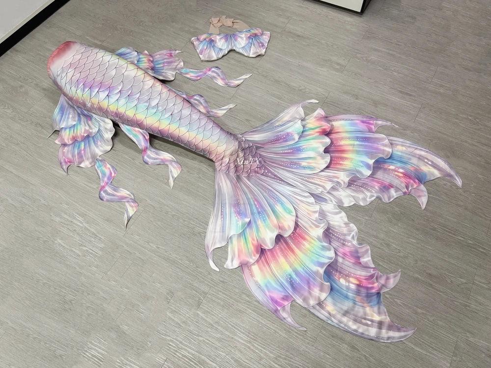 Mermaid Tail Swimsuit Set | Polyester Elastane | Includes Bra Top And Tail