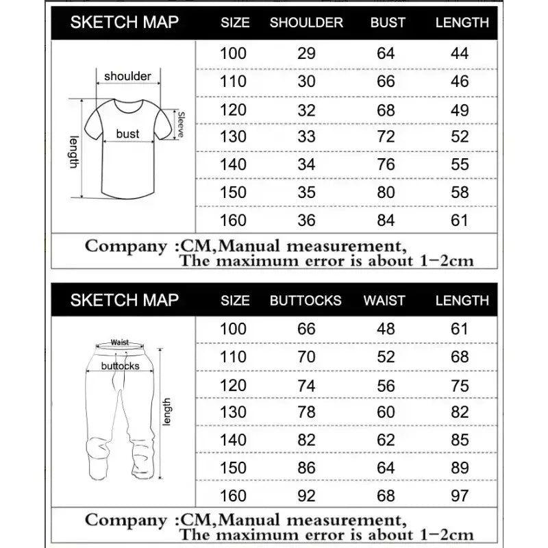Casual Tracksuit | Summer Print | Wide Leg Style | Youth And Adult