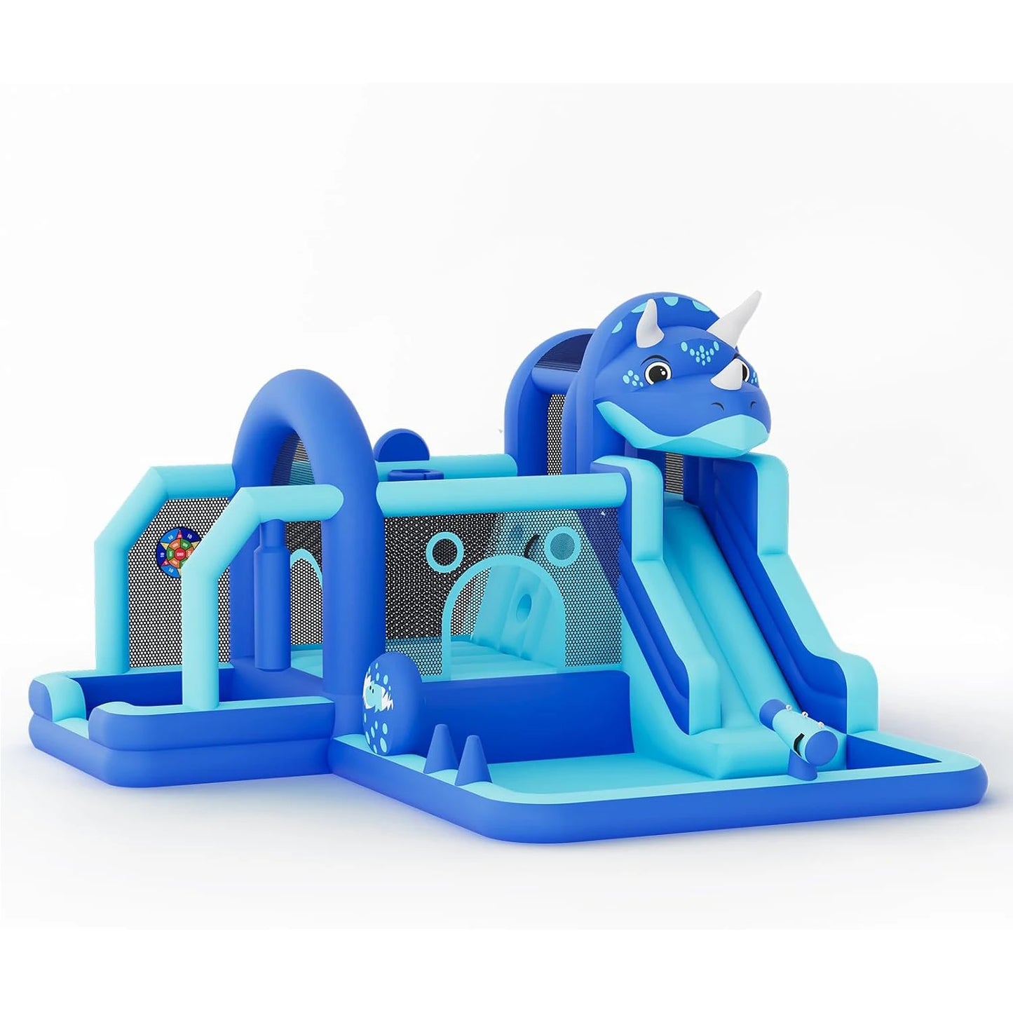 Dinosaur Themed Inflatable Bounce House With Water Slide Quick Setup