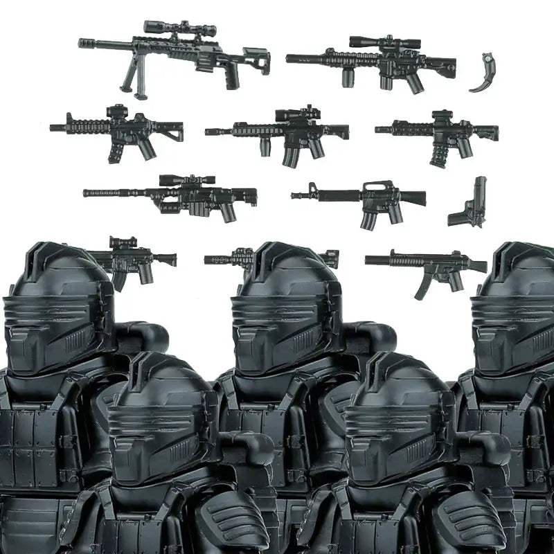 Military Special Forces MOC Building Block German KSK Special Forces Soldier Figure SWAT Army Gun Waffen Vest Backpack Brick Toy - ToylandEU