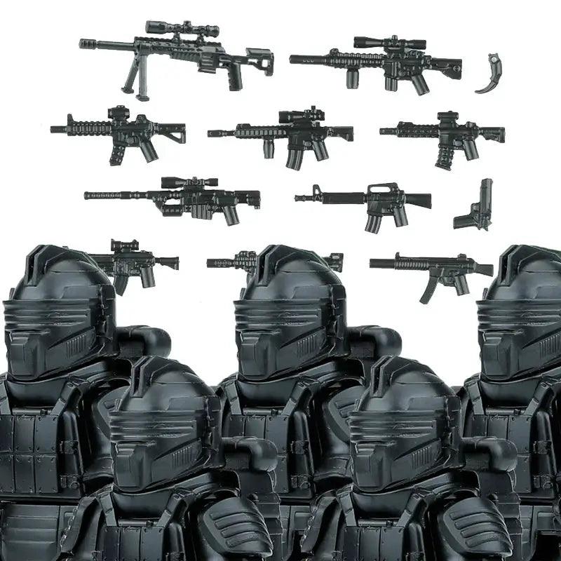 Military Special Forces MOC Building Block German KSK Special Forces Soldier Figure SWAT Army Gun Waffen Vest Backpack Brick Toy - ToylandEU