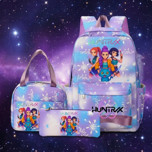 Kpop Demon Hunters Backpack | 20-35L Air Cushion | With Lunch Bag