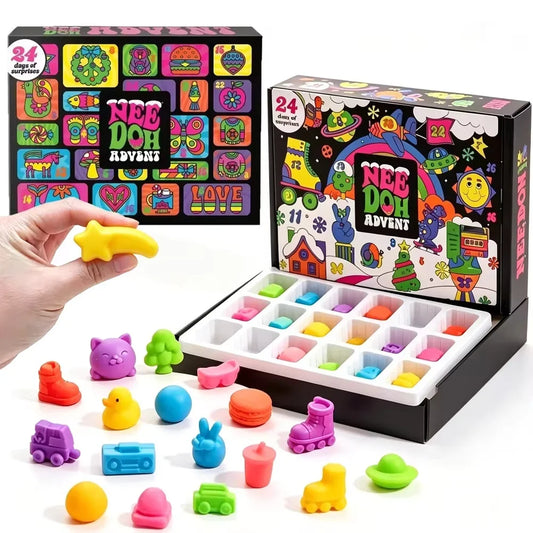 Advent Calendar | 2026 24 Piece Fidget Doll Countdown | Cartoon DIY Christmas Kit | New Year Party Gift
