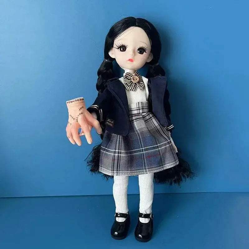 Fashion 1/6 Bjd Doll Black Braid 30cm with Multiple Joints Girls Kids Toy - ToylandEU