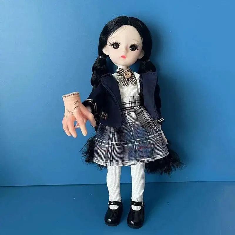 Fashion 1/6 Bjd Doll Black Braid 30cm with Multiple Joints Girls Kids Toy - ToylandEU