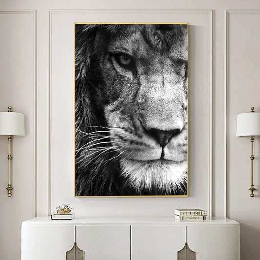 Safari Spirit DIY 11CT Cross Stitch Embroidery Kit - Tiger, Lion, Wolf, Owl Needlework Set with Cotton Threads and Printed Canvas for Home Décor - ToylandEU