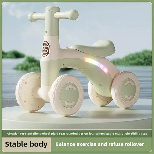 Safe Baby Balance Bike Four Wheel Silent Glide Ages 1 to 3 - ToylandEU
