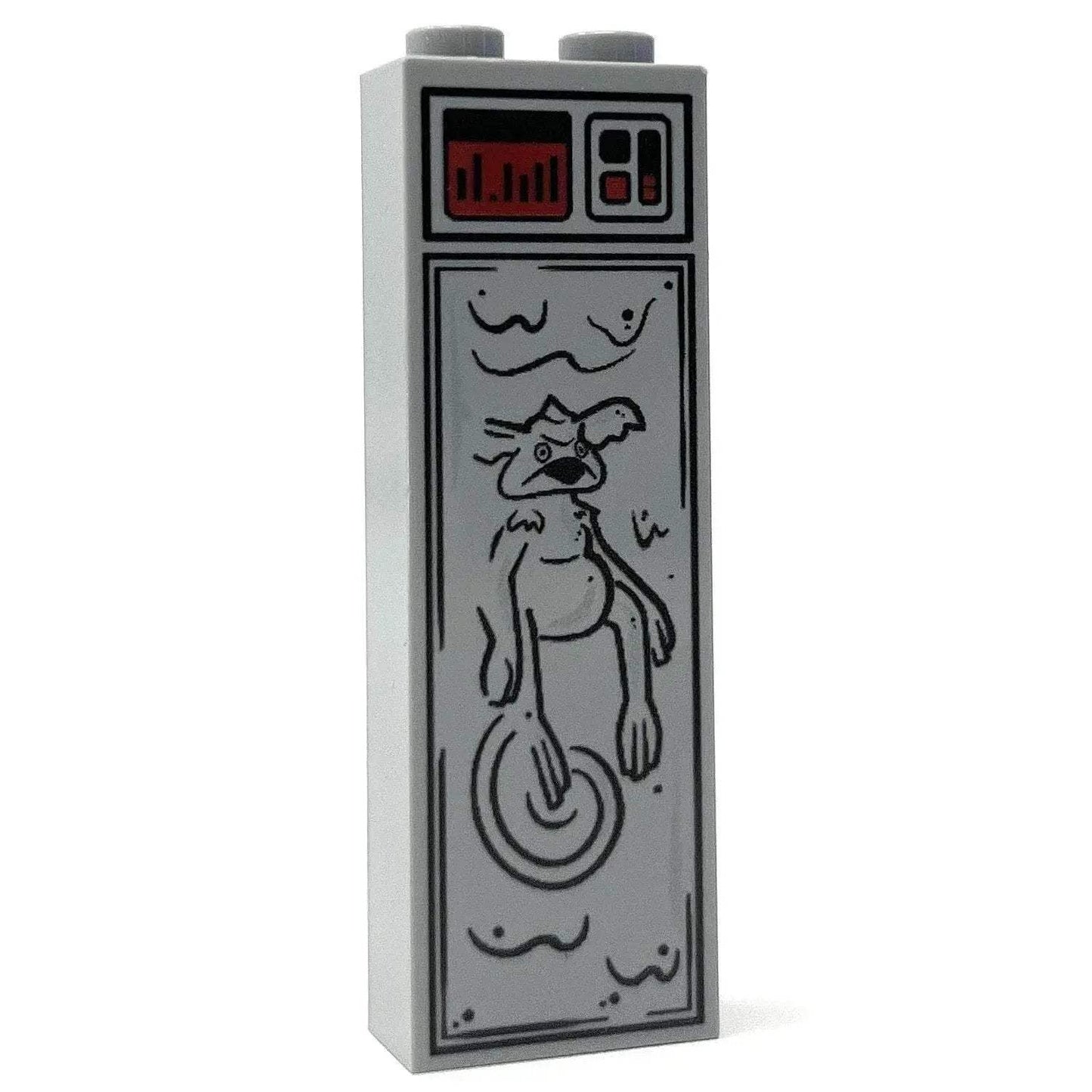 Custom Printed LEGO 1x2x5 Brick Salacious Crumb In Carbonite - ToylandEU