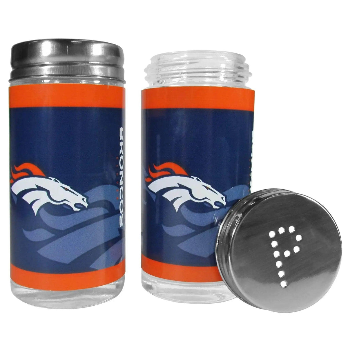 Denver Broncos Tailgater Glass Salt And Pepper Shaker Set - ToylandEU™