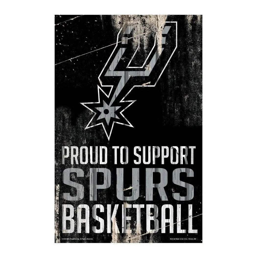 San Antonio Spurs 11x17 Wood Sign Proud To Support Team - ToylandEU™