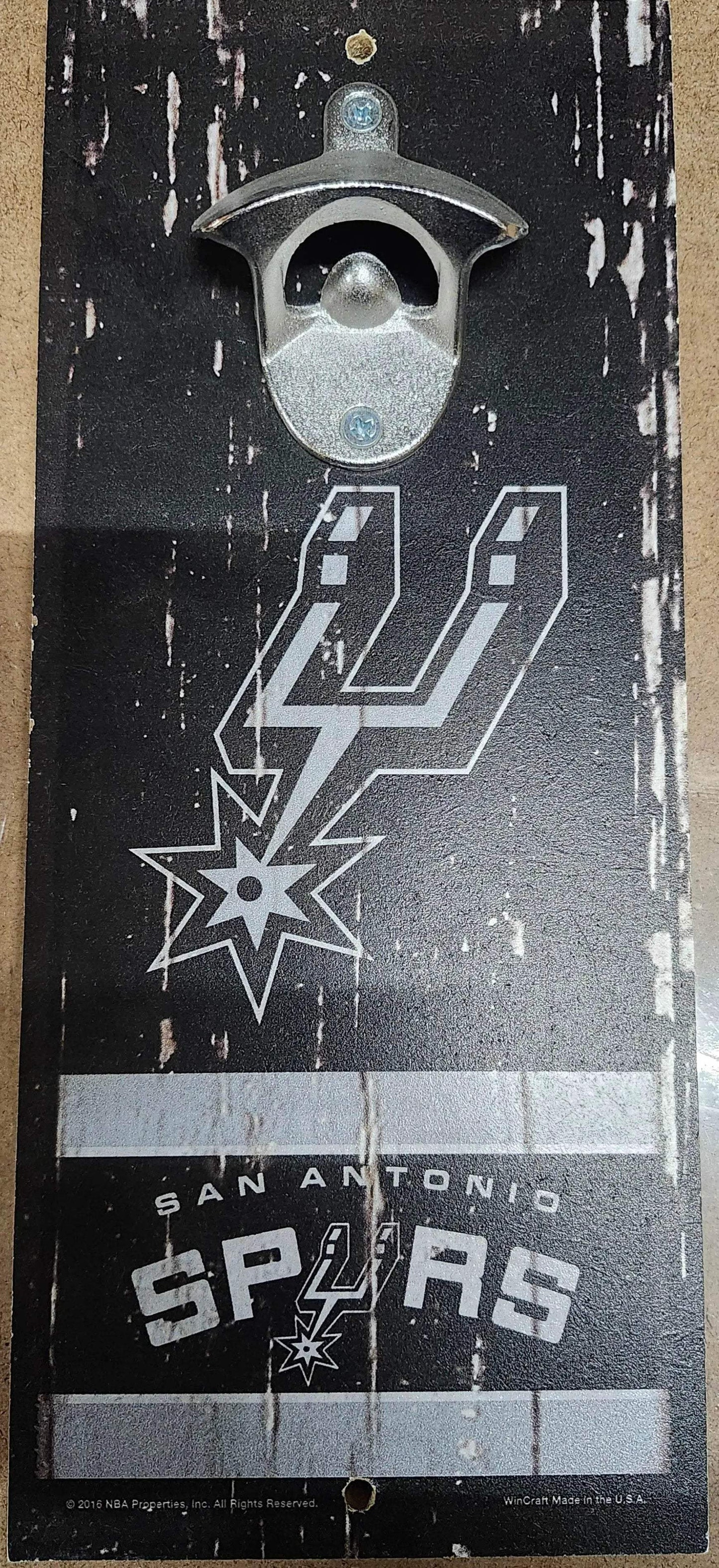 San Antonio Spurs Wood Sign Bottle Opener 5x11 Wall Decor - ToylandEU™