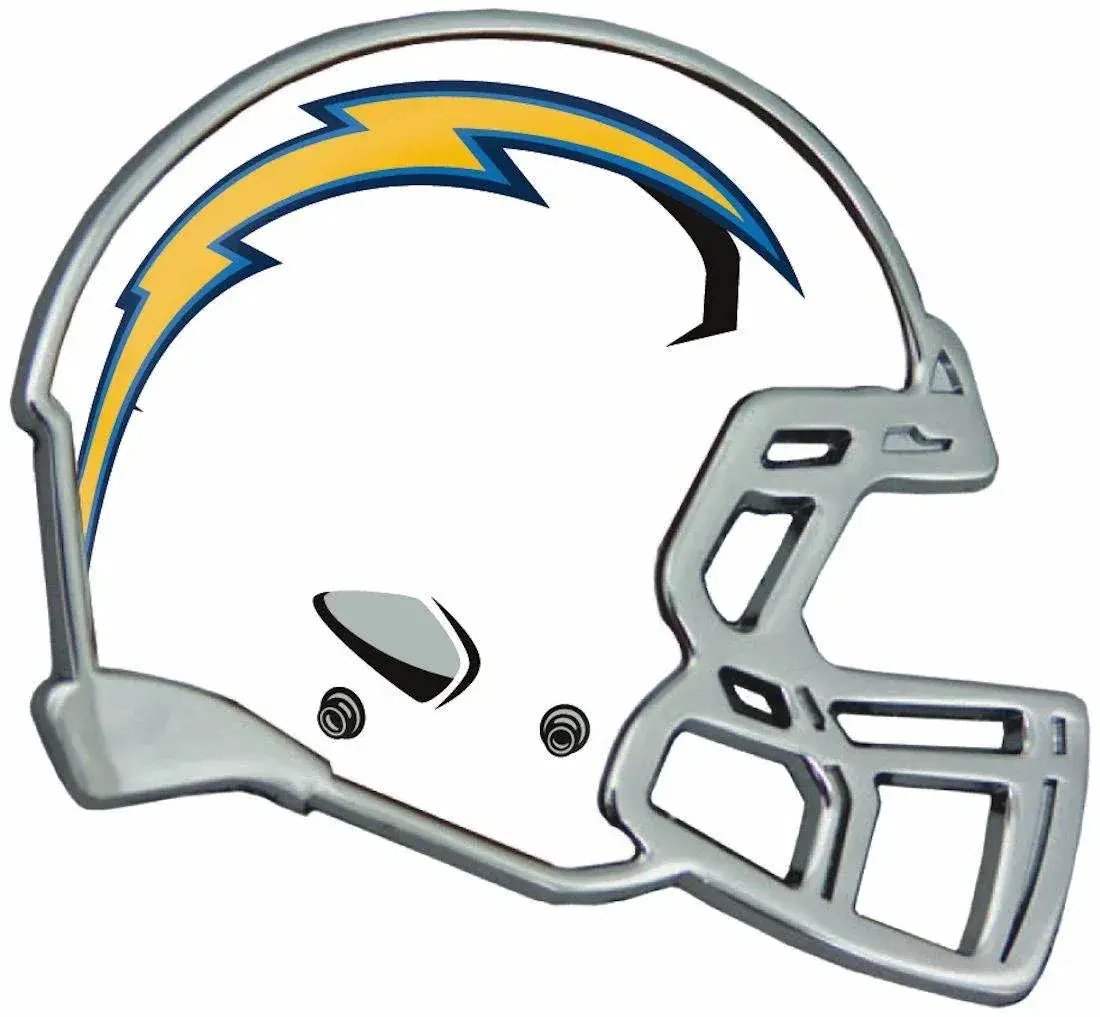 San Diego Chargers Auto Emblem Helmet Shaped Metal Chrome - ToylandEU™