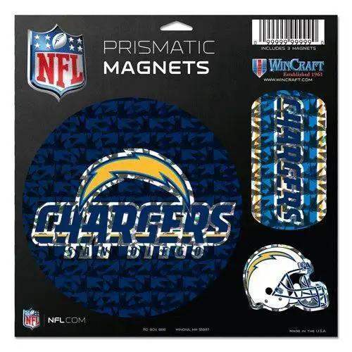 San Diego Chargers Die Cut Prismatic Magnets 11x11 Set of 3 Wincraft - ToylandEU™