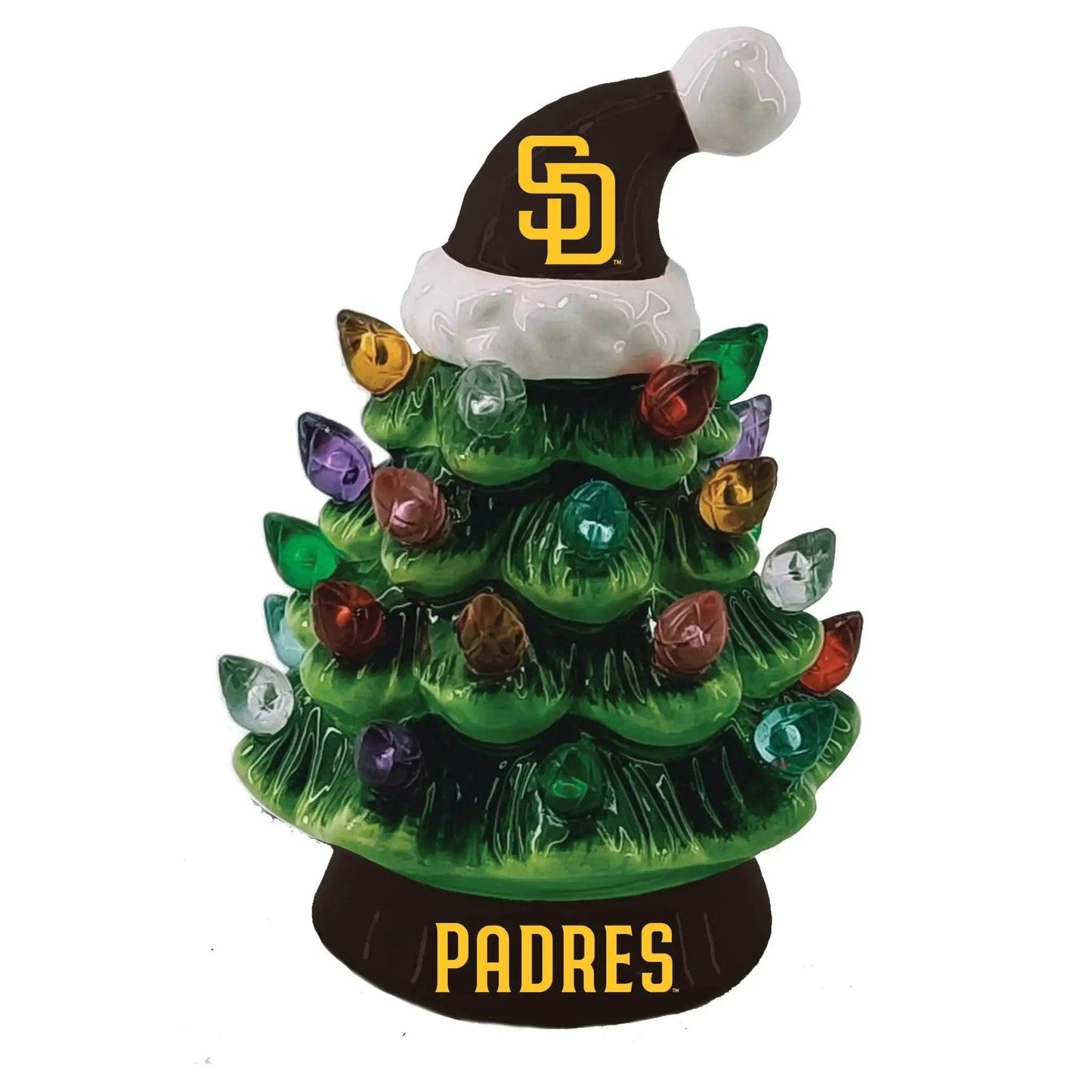 San Diego Padres 4 Inch LED Tabletop Christmas Tree - ToylandEU™