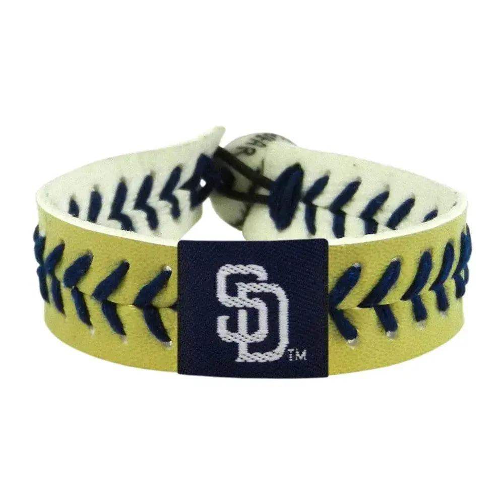 San Diego Padres Leather Bracelet Team Color Sand Easy Fit - ToylandEU