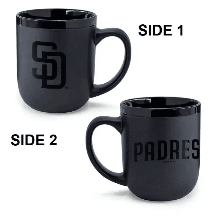 San Diego Padres Matte Black 17oz Ceramic Coffee Mug - ToylandEU