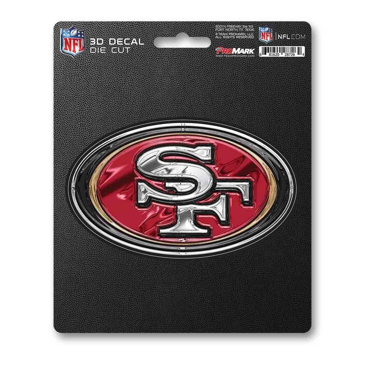 San Francisco 49ers 3D Die Cut Decal Logo 5x8 Vinyl - ToylandEU