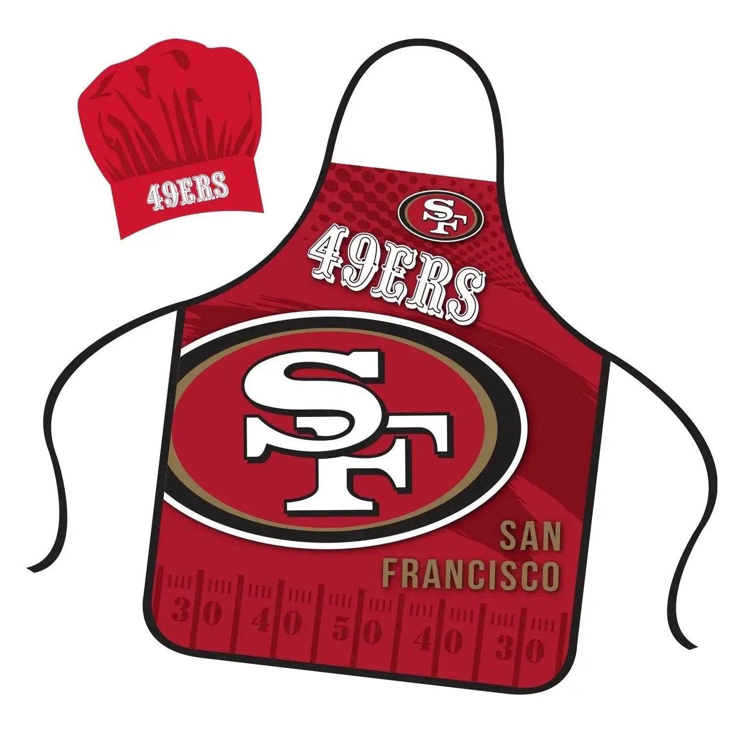 San Francisco 49ers Chef Hat And Apron Set Mojo Licensing - ToylandEU™