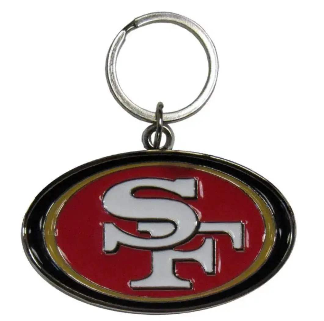 San Francisco 49ers Chrome Logo Cut Keychain - ToylandEU™