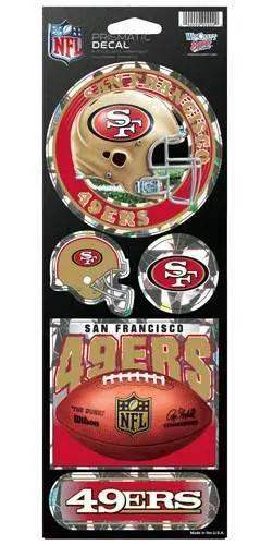 San Francisco 49ers Die Cut Decal Prismatic Sheet 4x12 - ToylandEU™