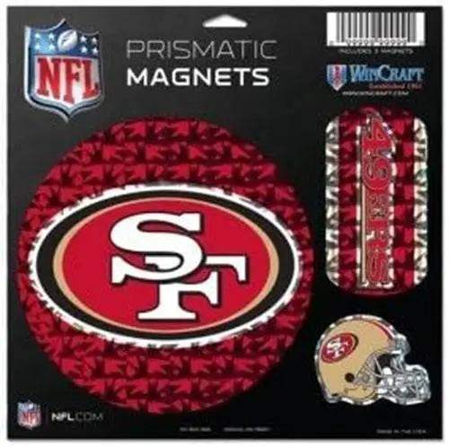 San Francisco 49ers Die Cut Prismatic Magnet Set Of 3 11x11 - ToylandEU™